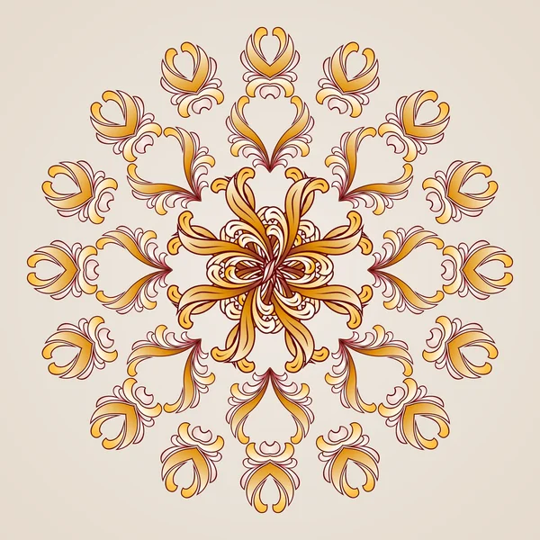 Elemento padrão floral abstrato em forma de flor — Vetor de Stock