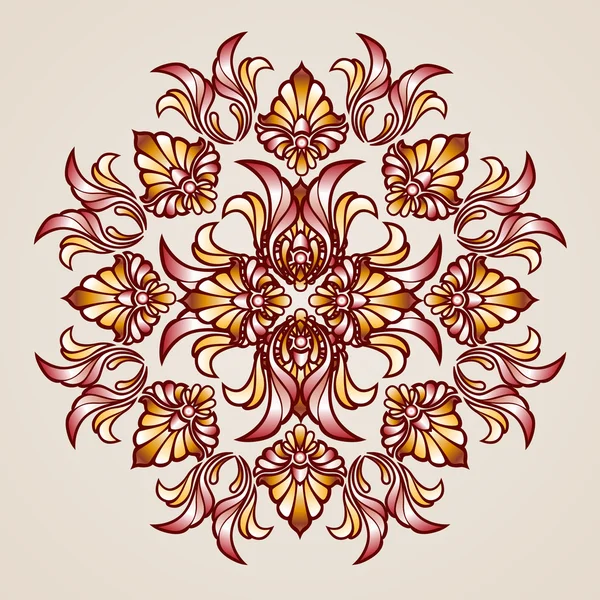 Abstract bloemenpatroon element in de vorm van prachtige bloem — Stockvector