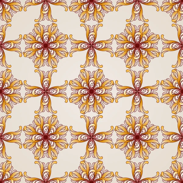 Naadloze abstract floral patroon in de vorm van plantaardige cel — Stockvector