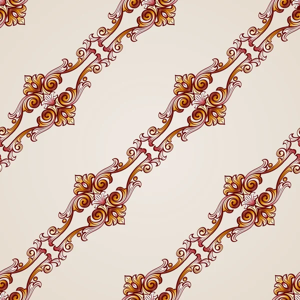 Бесшовный абстрактный цветочный узор в виде диагональных линий — стоковый вектор
