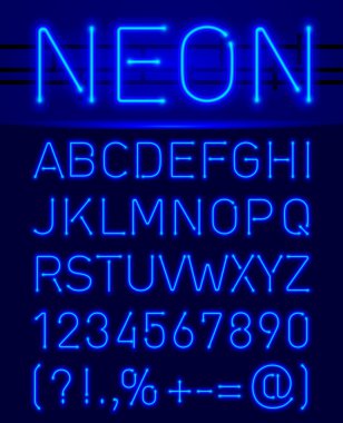 Neon yazı ve semboller