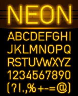 Neon yazı ve semboller