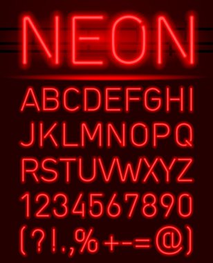 Neon yazı ve semboller