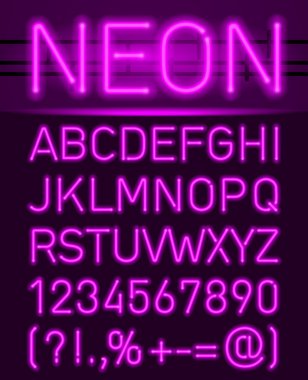 Neon yazı ve semboller