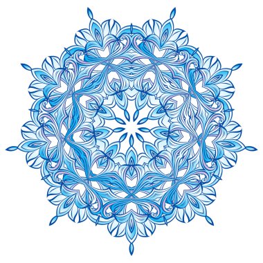 Beyaz arka plan üzerinde izole kar tanesi tasarım mavi-Noel dekorasyon için