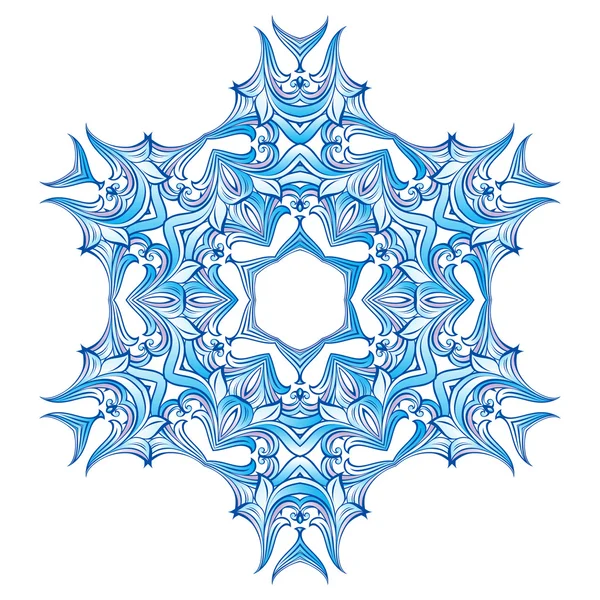 Projekt Blue snowflake — Wektor stockowy