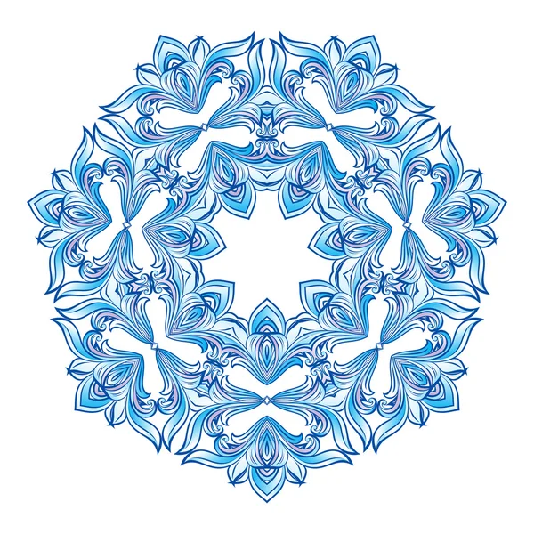 Mavi kar tanesi üzerinde beyaz arka plan - Noel dekorasyon — Stok Vektör
