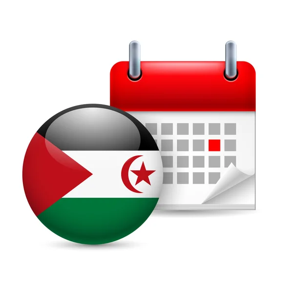 Icon of national day in sahrawi arab democratic republic — Stock Vector