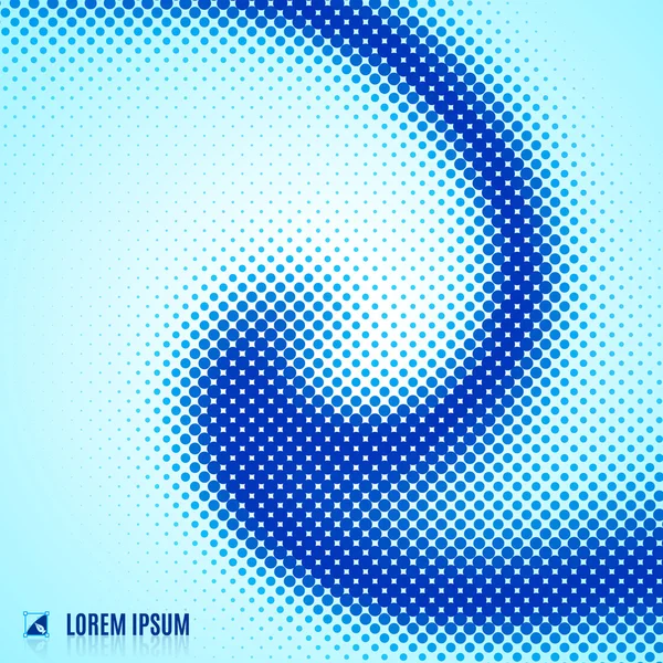 Abstrakter blauer Hintergrund mit Spiralwirbel — Stockvektor