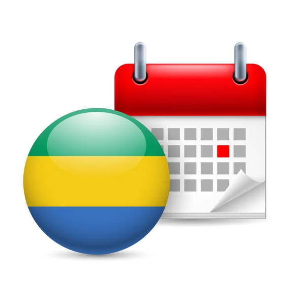 Icon of national day in gabon — Stock Vector