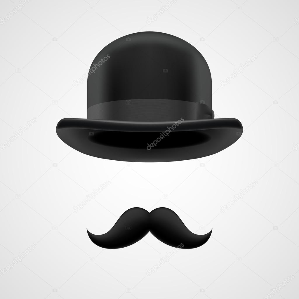 Boss gentleman with moustaches and bowler hat