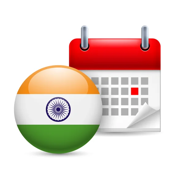 国庆日在印度的图标 — 图库矢量图片
