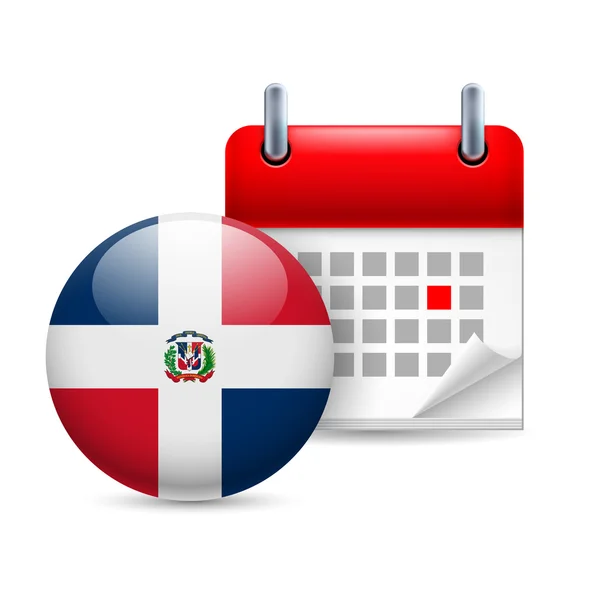 Icon of national day in dominican republic — Stock Vector