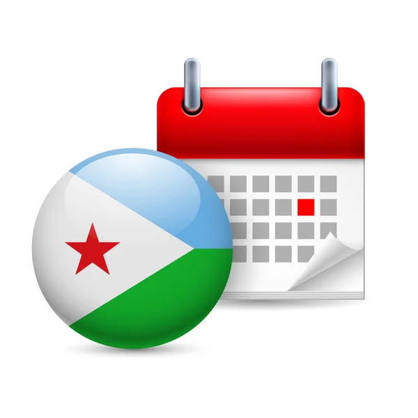 Icon of national day in djibouti — Stock Vector
