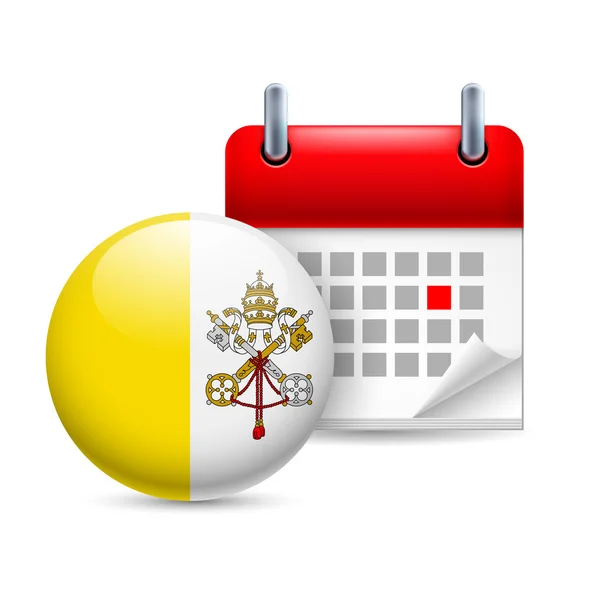 Icône de la fête nationale dans la ville vaticane — Image vectorielle