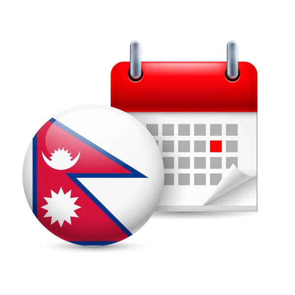 国庆日在尼泊尔的图标 — 图库矢量图片