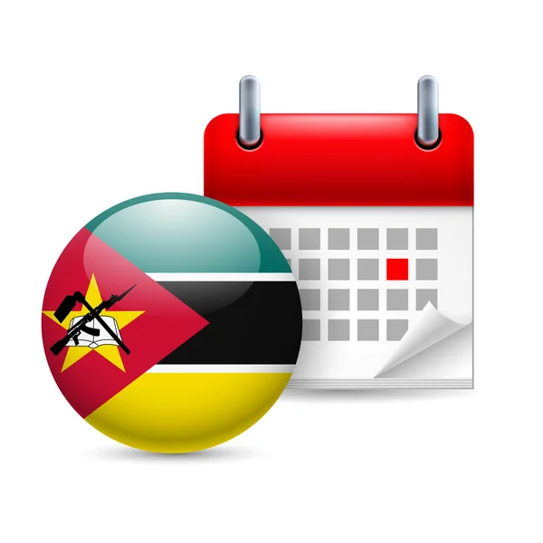 国庆日在莫桑比克的图标 — 图库矢量图片