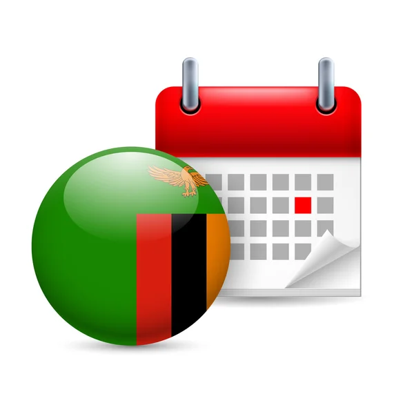 Ícone do dia nacional na zâmbia — Vetor de Stock