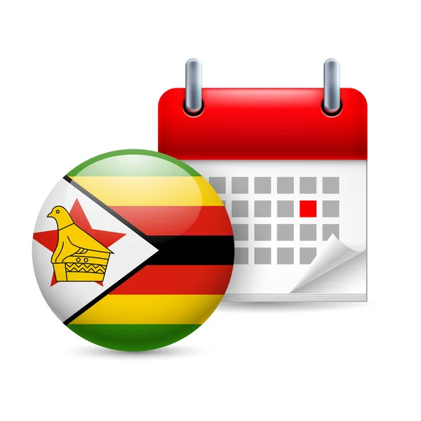 Icon of national day in zimbabwe — Stock Vector