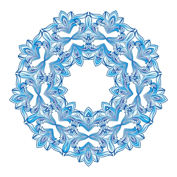 Blaue Schneeflocken auf weißem Hintergrund. Design für Weihnachten — Stockvektor