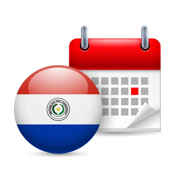国庆日在巴拉圭的图标 — 图库矢量图片