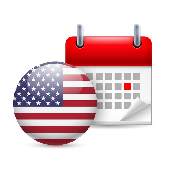 Icon of national day in usa — Stock Vector