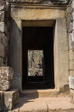 angkor bayon tapınak kuleleri kafasına taş thom, cambodia