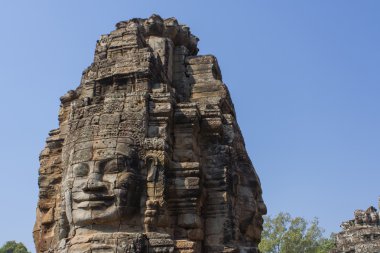 angkor bayon tapınak kuleleri kafasına taş thom, cambodia