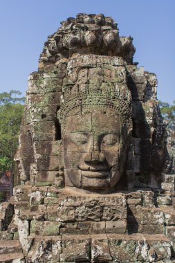 angkor bayon tapınak kuleleri kafasına taş thom, cambodia