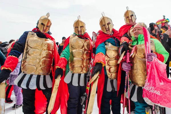 Sheregesh Kemerowo Region Russland April 2021 Grelka Fest Ist Eine — Stockfoto