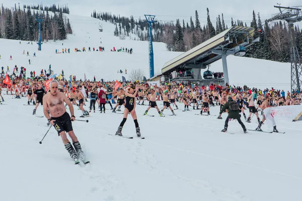 Scheregesch Region Kemerowo Russland April 2021 Grelka Fest Ist Eine — Stockfoto