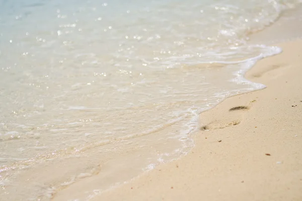 Voetafdruk op het zand — Stockfoto