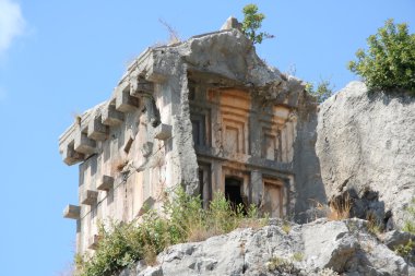 Myra'da antik kaya mezarları