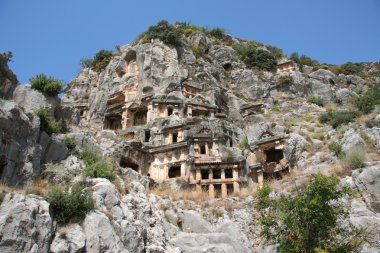 Myra'da antik kaya mezarları