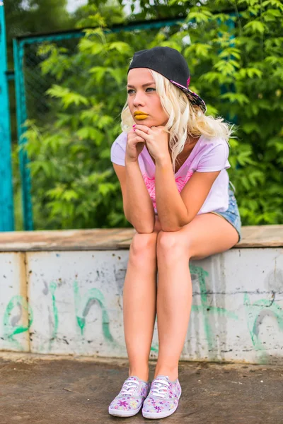 Retrato de uma menina de swag — Fotografia de Stock