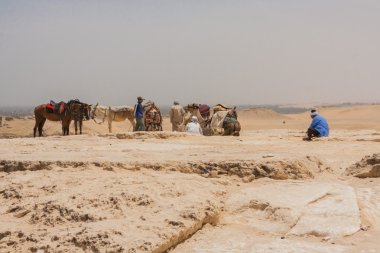 Giza antik kalıntıları.
