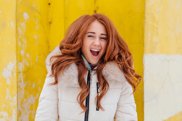 Hermosa chica de pelo rojo . —  Fotos de Stock