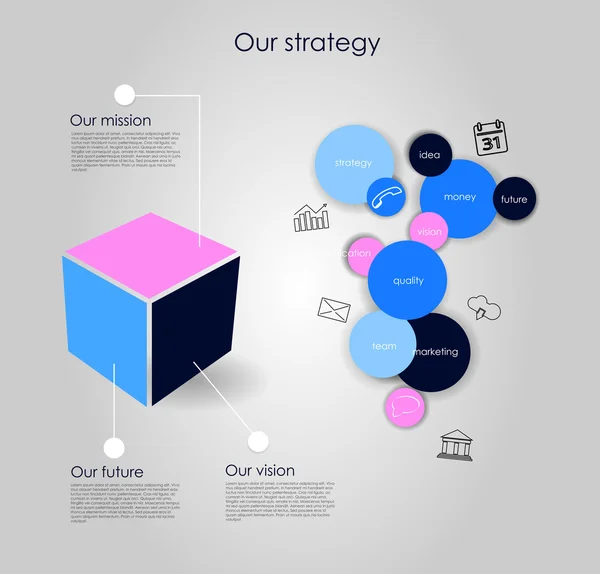 Infográficos de negócios vetoriais — Vetor de Stock