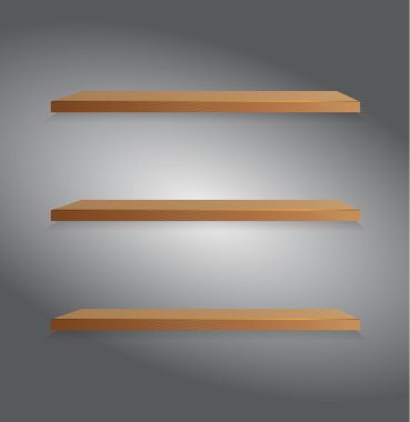 Vektör ahşap raf