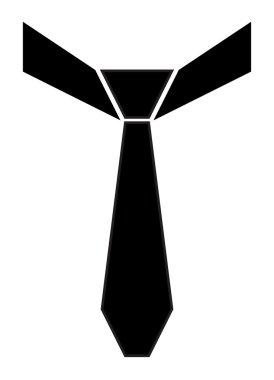 Beyaz arka plan üzerinde izole vektör kravat