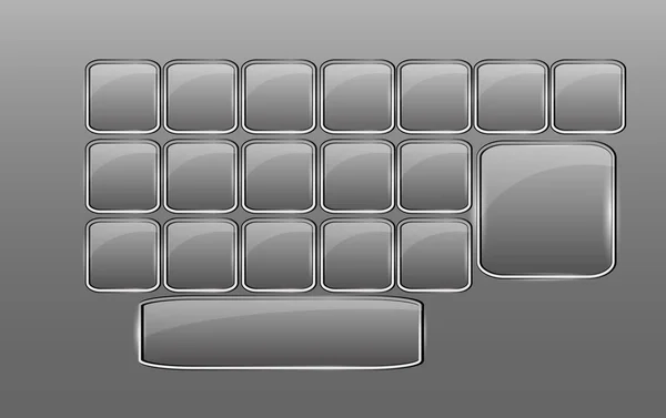 Vector teclado de vidrio vacío — Vector de stock