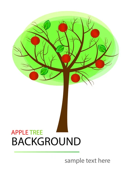 Vector appelboom — Stockvector