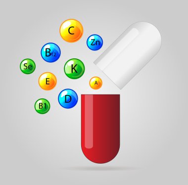 Vektör sağlık vitamini arka plan