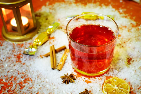 Winter hot drink punch and ingredients. — Stock Photo, Image