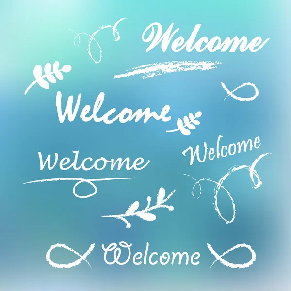 Welcome lettering. — Stock Vector