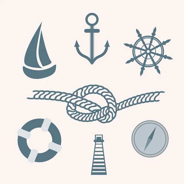 Morskie ikony — Wektor stockowy