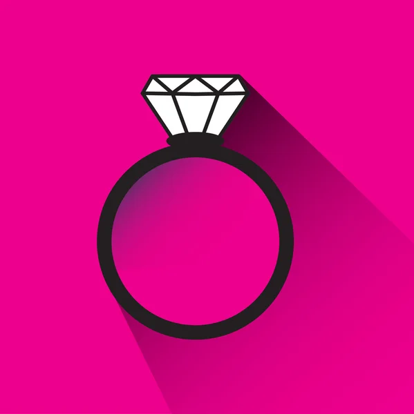 Engagement ring — Stock Vector