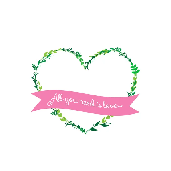 Tout ce dont tu as besoin c'est d'amour — Image vectorielle