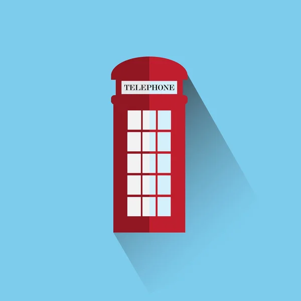 Rode telefooncel in Groot-Brittannië — Stockvector