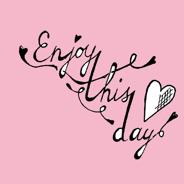 Enjoy this day colorful poster. — Stock Vector